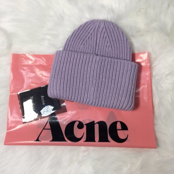Acne Studios Purple Pansy N Face Beanie - Picture 2 of 3